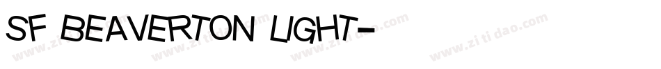 sf beaverton light字体转换